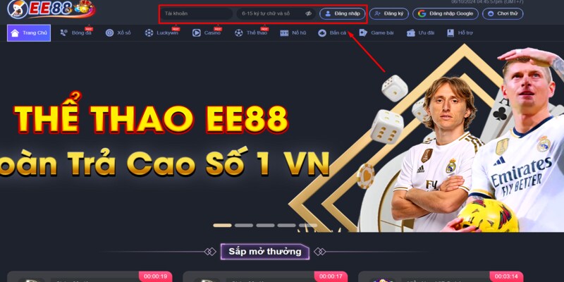 Nạp tiền EE88 an toàn - Phương thức thanh toán đa dạng